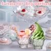JOUTYFOR 22 Pack Plastic Dessert Cups 6 oz Clear Ice