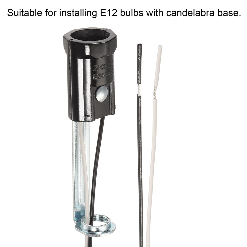 MECCANIXITY E12 Bulb Socket 3.08 Inch Height Candelabra Base LED