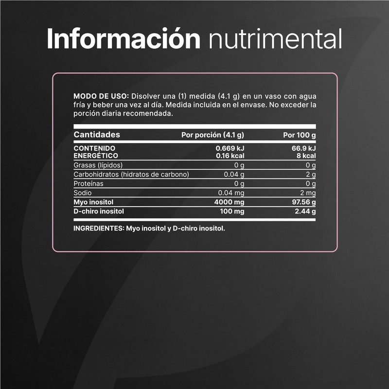 B Life Myo y D-Chiro Inositol en Polvo 65 Porciones