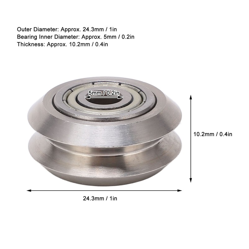 13PCS V Pulley Wheel Stainless Steel Printer Round Wheel Roller