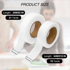 oditton Iron on Hem Tape - No Sewing Required 0.8 inch Adhesive Hem Tape, Perfect for Crafting and DIY Projects, 4 Rolls