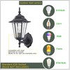 WISBEAM Outdoor Wall Lantern, Black Wall Sconce for House Porch