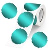 300 Pcs Embossing Stickers - 2'' Green Stickers for Envelopes