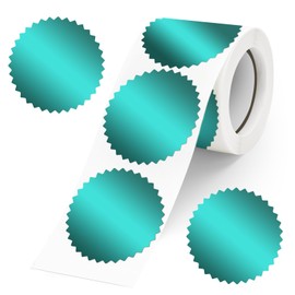 300 Pcs Embossing Stickers - 2'' Green Stickers for Envelopes Seals