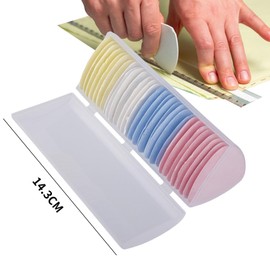 90pcs Triangle Chaco Pen Colorful Fabric Tailor Chalk Erasable Fabric Marker Pattern Sewing Tool Accessories with Box for Garment Sewing Marking Chaco