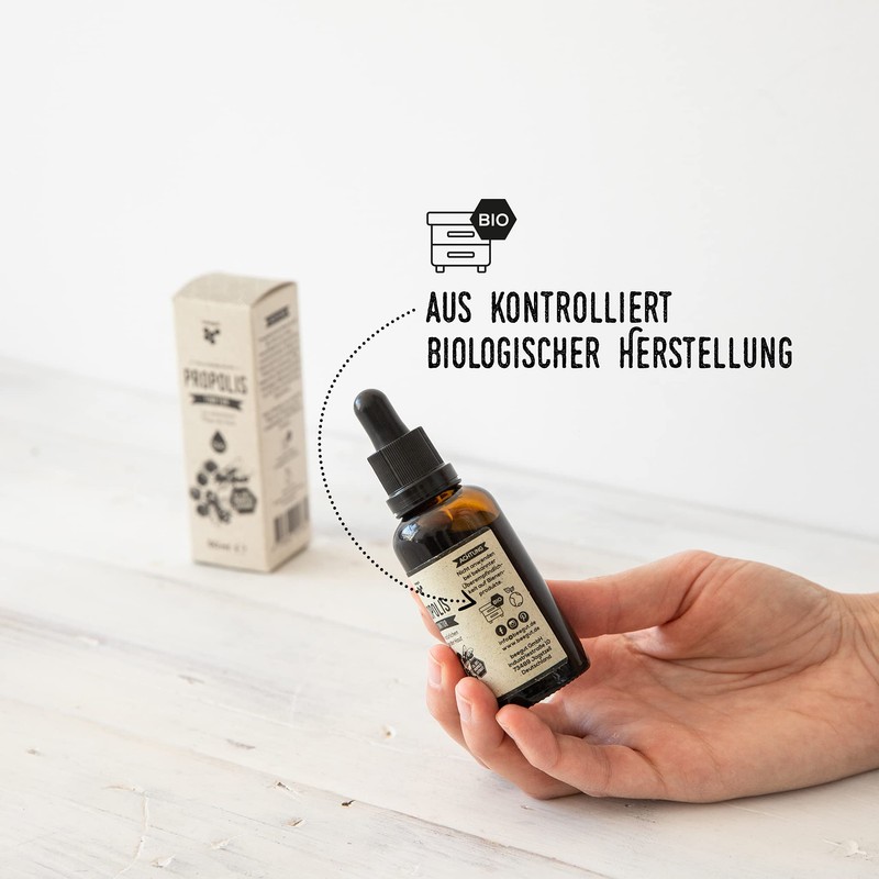 beegut Organic Propolis Drops Tincture with 20% Organic Propolis Extract,
