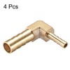 sourcing map 8mm to 4mm Barb Brass Hose Fitting 90
