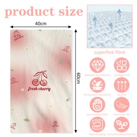 GZYYANG Tea Towels Summer Kitchen Towels Dry Towels Absorbent Gift Seasonal Spring Summer Decoration Towels Absorbent and Quick Drying for Kitchen, Bathroom, Home