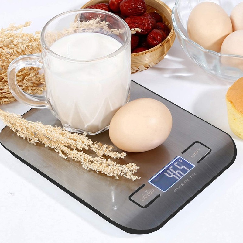 Viboos Digital Kitchen Scale, 5 kg High-Quality Stainless Steel Electronic