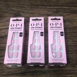 OPI On Point Press On Mani - Pink Glitter - Mod About OOOH - 3 Packs of 24 Nails