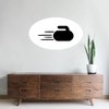 CafePress Curling Stone 35"x21" Oval Wall Decal, Vinyl Wall Peel,