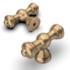 Amerdeco 10 Pack Champagne Bronze Kitchen Cabinet Knobs 2.1 Inch(53mm)