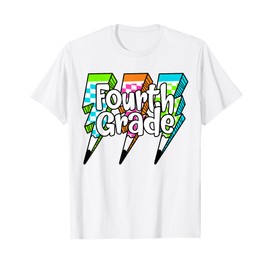 Fourth Grade Lightning Bolt Pencil Teacher Student Kids T-Shirt