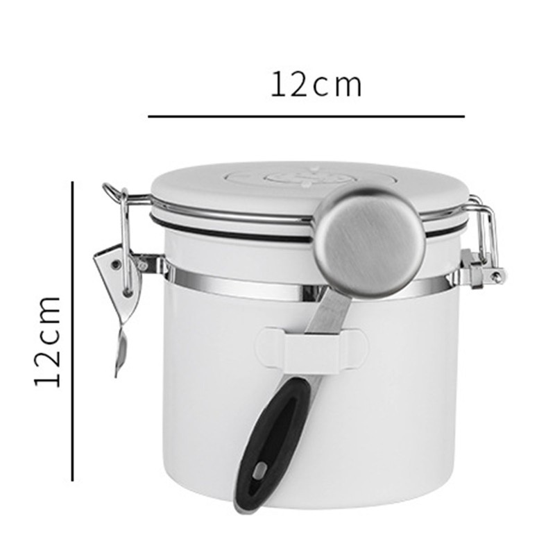 Coffee Canister 1.2L Stainless Steel Versatile Airtight Food Storage Container