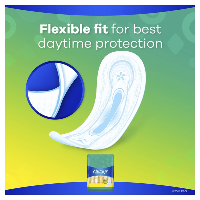 Always Ultra Thin Pads for Women, Size 1 Regular Absorbency