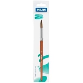 MILAN Round School Brush, Wood, nº 16