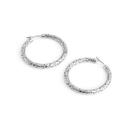 COACH Women's Signature Quilted Hoop Earrings