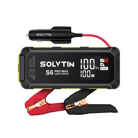 SOLVTIN S6 Pro Max Battery Jump Starter 3000A, Portable Jump Box for Up to 10L Gas and 8L Diesel Engine with LED Display, 12V Car Battery Booster Pack with 100W Two Way Fast Charging