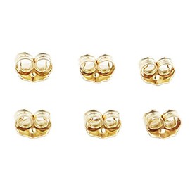 Orgrimmar 14K Gold Earring Back Yellow Ear Locking Earring Backs Replacements (3 Pairs)