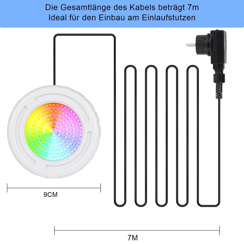 KWODE LED Underwater Pool Lighting for Above Ground Pool, 12