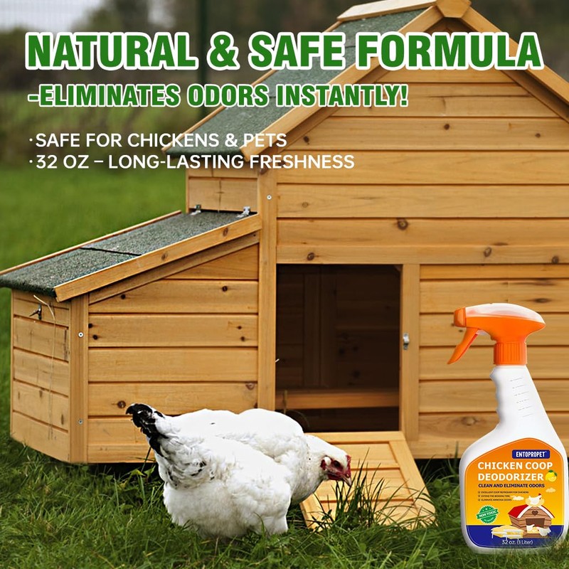 Chicken Coop Deodorizer & Cleaner – Natural Odor Eliminator &