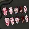 RIICFDD Handmade Press on Nails Medium Almond Fake Nails with