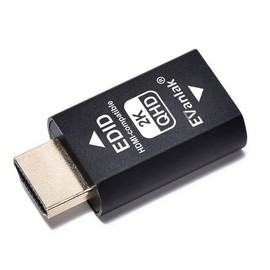 EVanlak Hdmi Edid Emulator Passthrough 3rd Generrtion Premium Aluminum Eliminated Emulator Adapter Work with Mac Thunderbolt to HDMI Switches/Extender/AV Receiver/Video Splitters 2K 2560x1440 60hz@60H