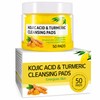 Turmeric Kojic Acid Cleansing Pads for Face – 50 Exfoliating