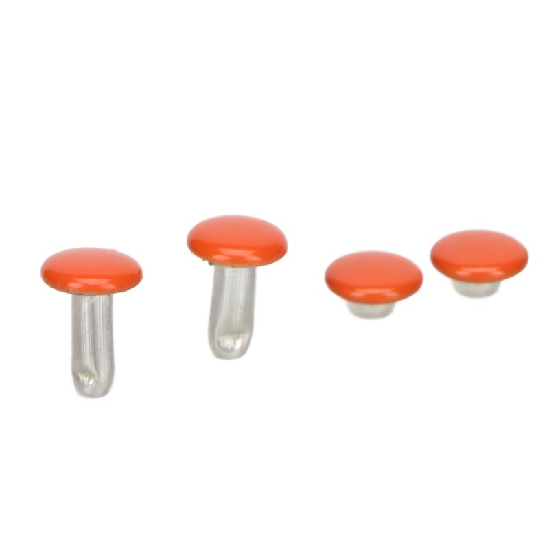 500 Sets Metal Studs Rivets 6x8mm Iron High Hardness Strong