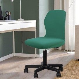 Deisy Dee Velvet Stretch Armless Office Chair Covers - Colorful Stretch Slipcover for Desk Chairs (Kelly)