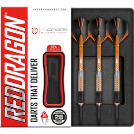 Red Dragon Amberjack 9: 28g Tungsten Darts Set with Flights and Stems