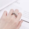 SSKHE 5PCS Anxiety Ring for Women, Silver Fidget Ring for