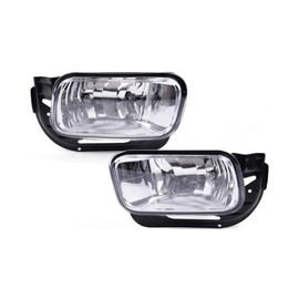 G-PLUS Bumper Fog Lights Compatible with 2009-2012 Dodge Ram 1500 / Dodge 2010-2018 Ram 2500 3500 Clear Lens Driving Lamps w/Bezel + H10 12V 42W Halogen Bulbs
