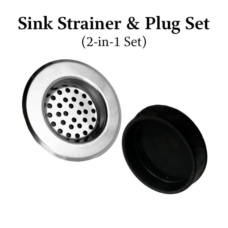 Sink Strainer & Plug Set – 2 Piece Stainless Steel