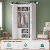 SMARTSTANDARD 64" Bifold Sliding Barn Door Hardware Kit, 5.3ft Top