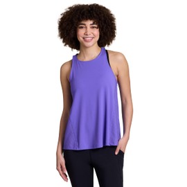 RBX Activewear Workout Top with Mesh Quick Dry Racerback Running Top Women's Gym Shirt with Airy Mesh Back Panel Purple Blue Iris S