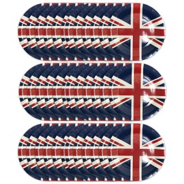 RockParty Union Jack Tableware Summer Olympics Great Britain GB Flag - Paper Plates (36 x Plates)