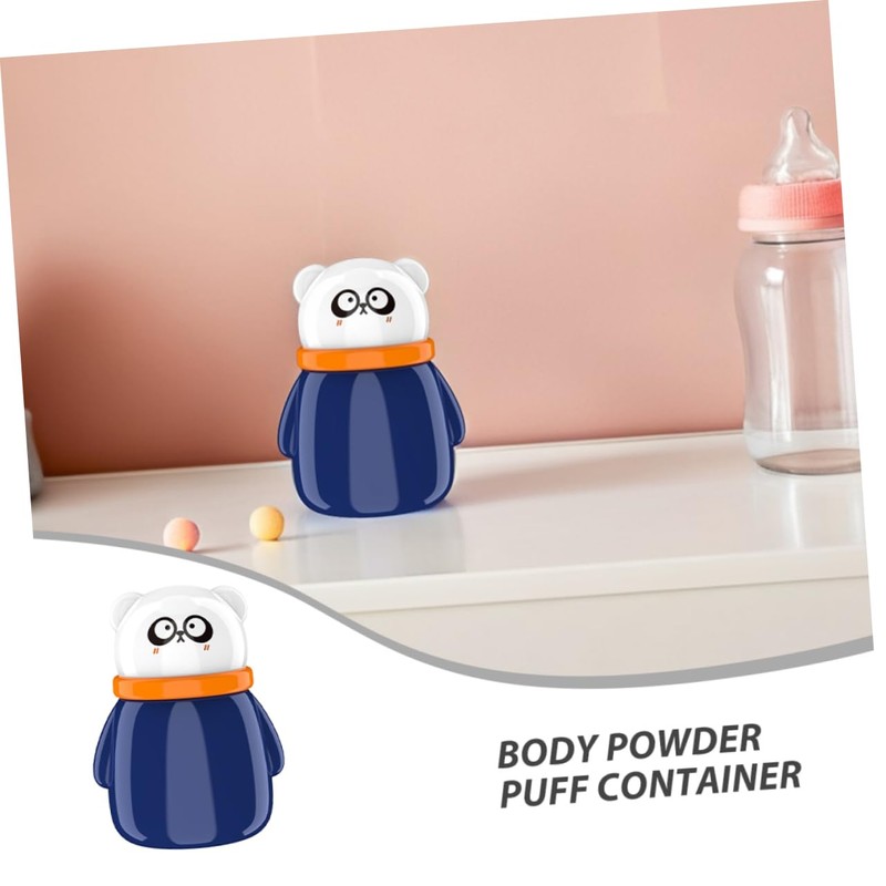 Gatuida 2pcs Talcum Powder Puff Box Travel Powder Jar with