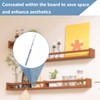 NineSSJLY Pack of 2 Invisible Shelf Brackets - Shelf Bracket