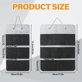 Idota Wand Organizer Hängend Tasche, 2 St. Hängeorganizer Filz Faltbare Hängeorganizer Camping Mehrfächer Aufbewahrung Hängesortierer für Büro Kinderzimmer Wohnmobil zum Schrank/Tür/Wand