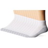 davido Mens socks ankle/quarter 100% cotton 8 pack white bottom