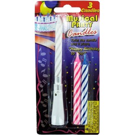 30 Pack Musical Party Candles Set, Includes Base and Refillable Candles, for a Festive Birthday Touch with 'Happy Birthday to You' Tune, Reusable and Fun Celebration Decoration, Bulk