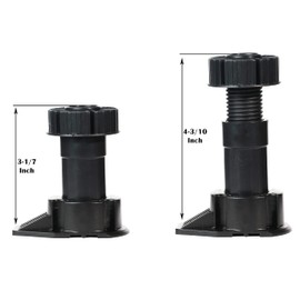 Berta 12-Pack, Cabinet Leveler Legs-330 lb Capacity, Leg-Adjusts from 3 1/7" - 4 3/10" (80-110 mm) (80-110 mm, 12 Pieces)