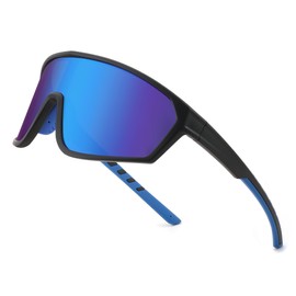 Karsaer E1172 Polarized Sports Sunglasses, Men's, Women's, Cycling, Running, Fishing, TAC Lens, UV400, Eye Protection, blue lens