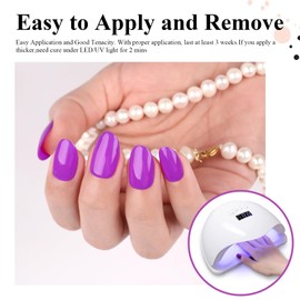 Imtiti Magenta Purple Gel Nail Polish - Bright Purple Color Autumn Winter Gel Polish - Long-Lasting Color Suitable for All Occasions UV LED Cure Gel Polish