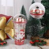 Christmas Water Tumbler 480ml Plastic Glitter Double Walled Cup 3D