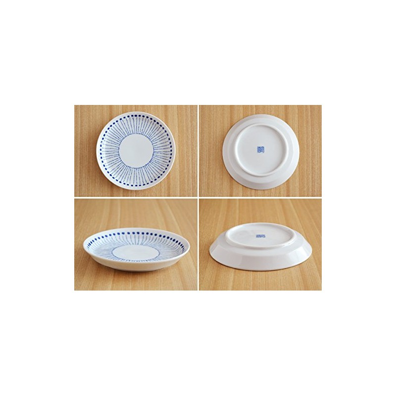 Tableware East Plate, 5.7 inches (14.5 cm), Gyokusa, Blue sou