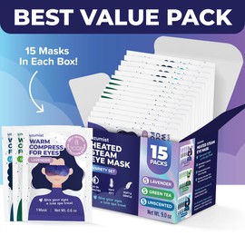 Uzumist Steam Eye Mask for Dry Eyes 15 Pack - Multi Scent Pack