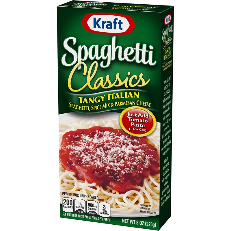 Kraft Spaghetti Classics Tangy Italian Spaghetti (Spices, & Parmesan Cheese