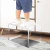 Jusalpha Heavy Duty Acrylic Shower Stool, Clear Acrylic Stands for